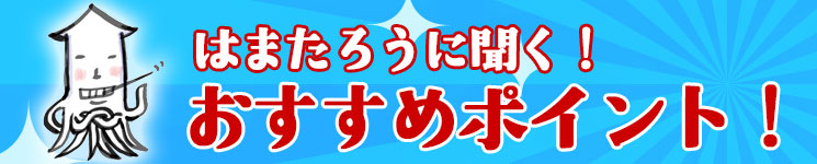 はまたろうに聞いた！おすすめポイント！