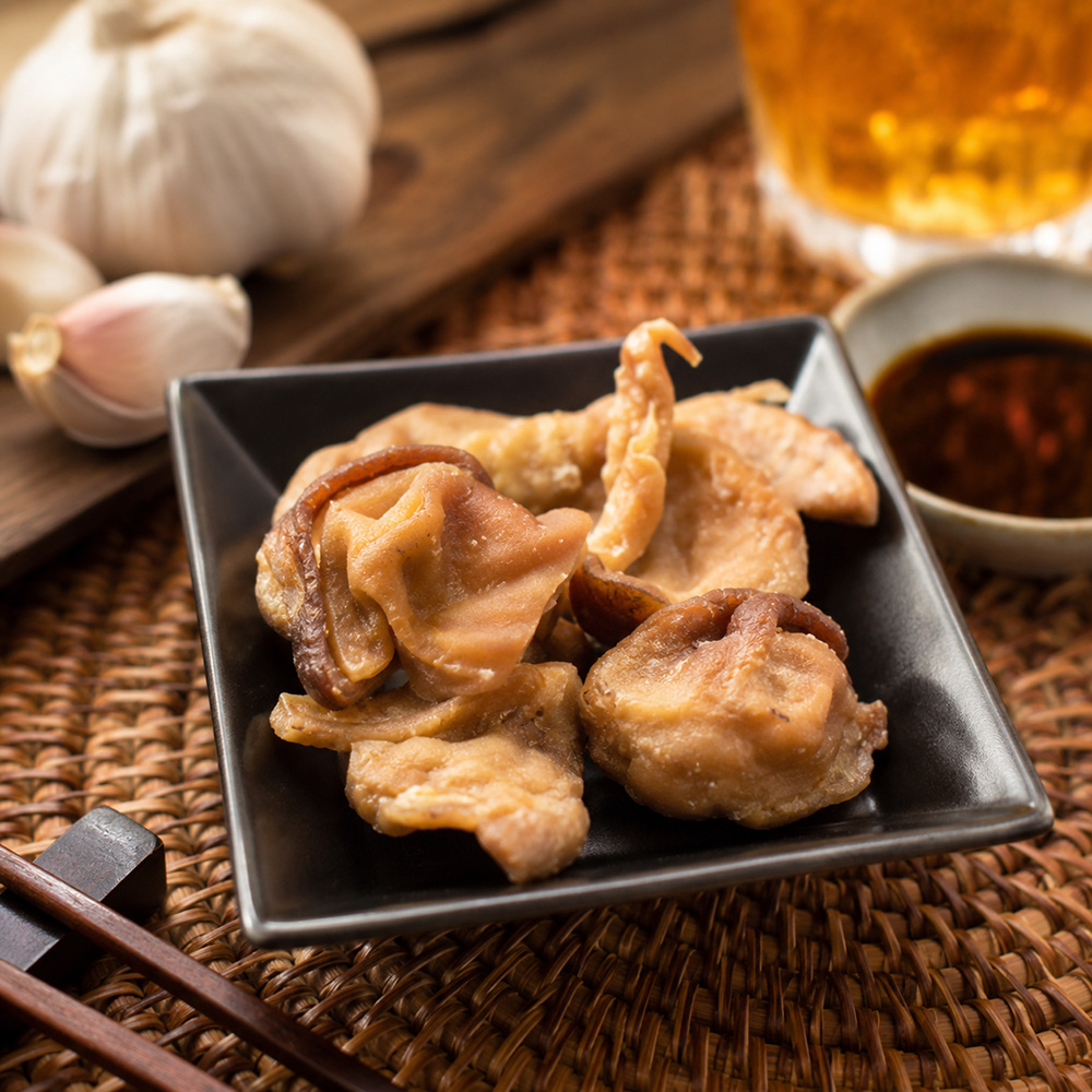ホルモン揚げにんにく醤油
